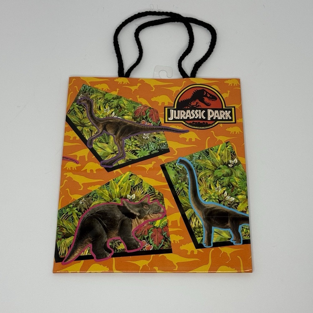 VTG 1992 Jurassic Park Gift Bag 9" x 7.75" x 4.75" Cleo Brand New NOS